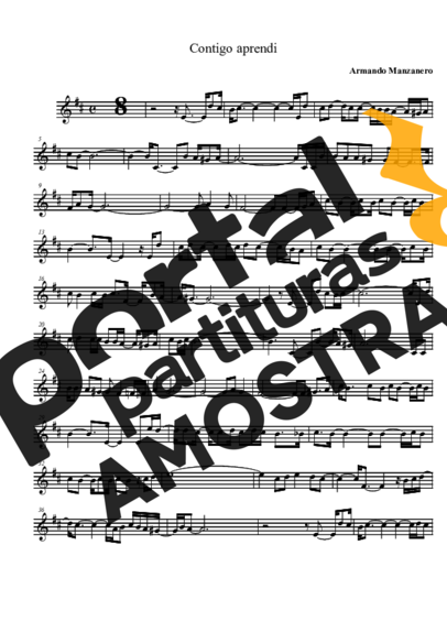 Armando Manzanero Contigo Aprendi partitura para Saxofone Tenor Soprano (Bb)