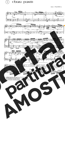 Astor Piazzolla Chau Paris partitura para Piano
