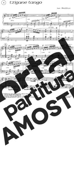 Astor Piazzolla  partitura para Piano