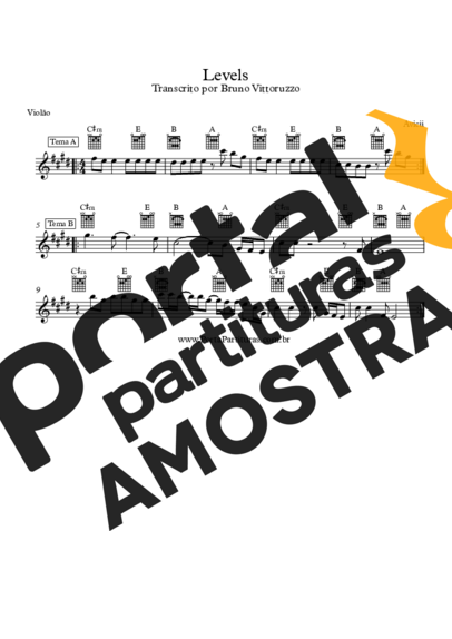 Avicii  partitura para Violão
