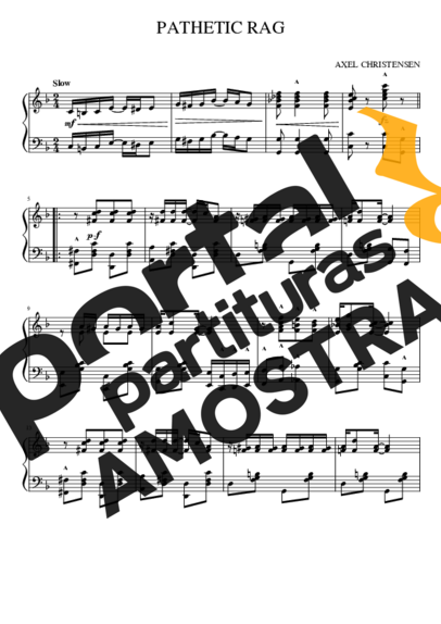 Axel Christensen Pathetic Rag partitura para Piano