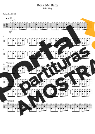 B.B. King  partitura para Bateria
