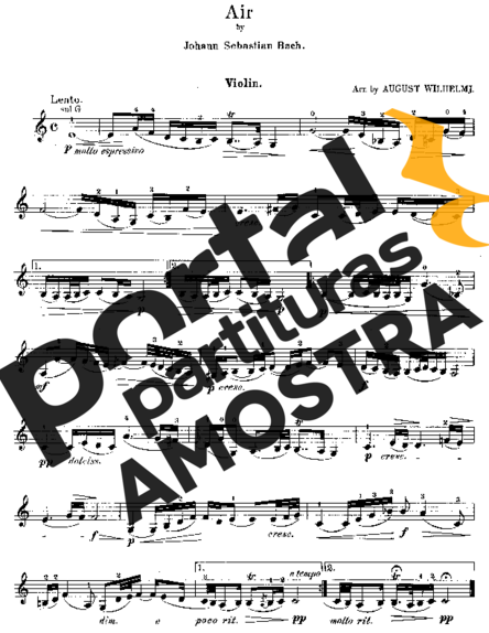 Bach  partitura para Violino