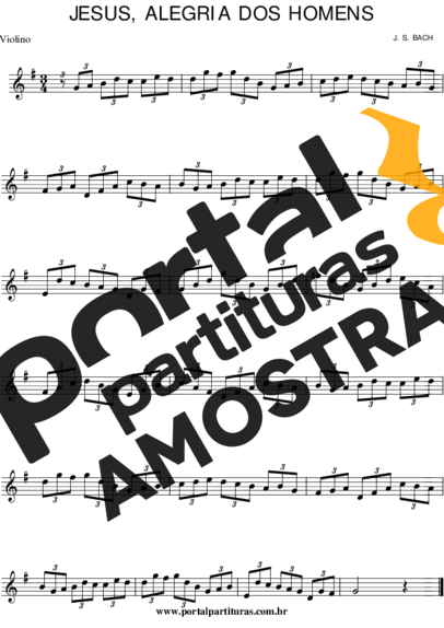 Bach Jesus, Alegria dos Homens partitura para Violino