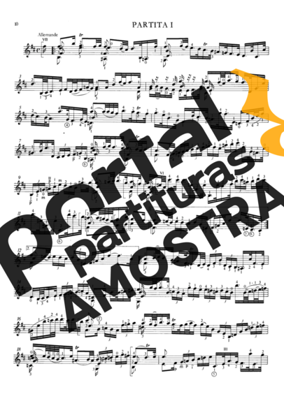 Bach  partitura para Violão