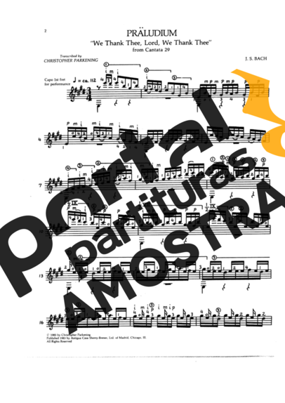 Bach  partitura para Violão