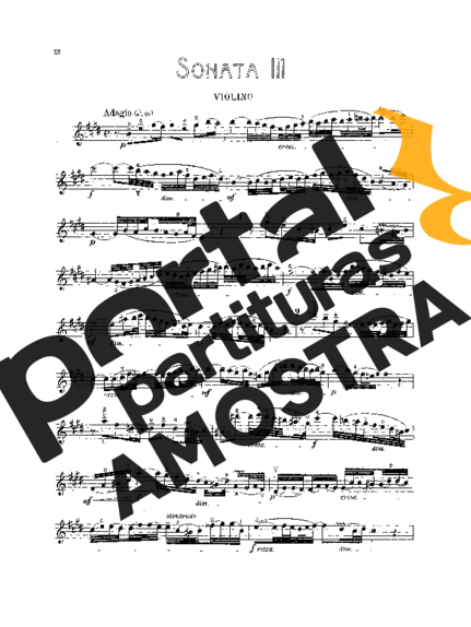 Bach Violin Sonata BWV1016 partitura para Violino