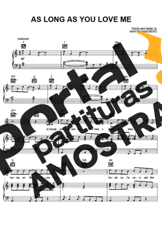 Backstreet Boys As Long As You Love Me partitura para Piano