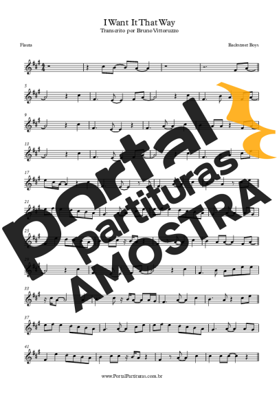 Backstreet Boys  partitura para Flauta Transversal