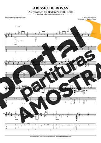 Baden Powell  partitura para Violão