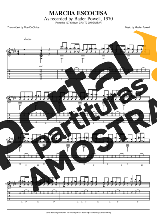 Baden Powell Marcha Escocesa partitura para Violão