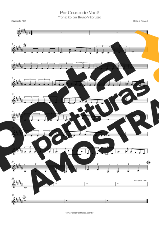 Baden Powell  partitura para Clarinete (Bb)