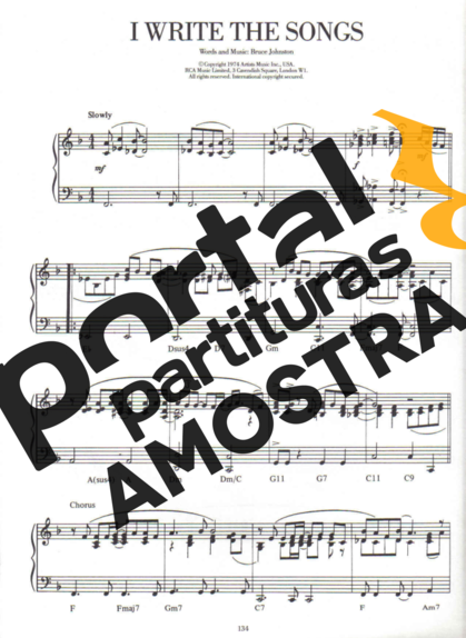 Barry Manilow  partitura para Piano