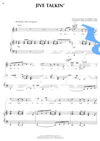 Bee Gees  partitura para Piano