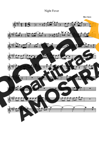 Bee Gees Night Fever partitura para Clarinete (Bb)