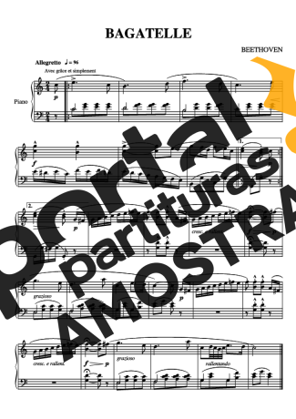 Beethoven  partitura para Piano