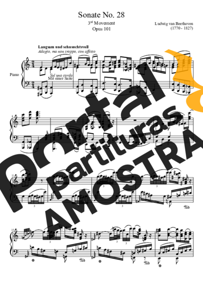 Beethoven  partitura para Piano