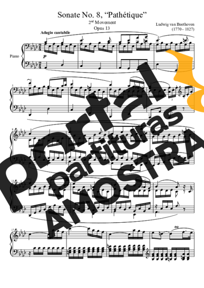 Beethoven  partitura para Piano