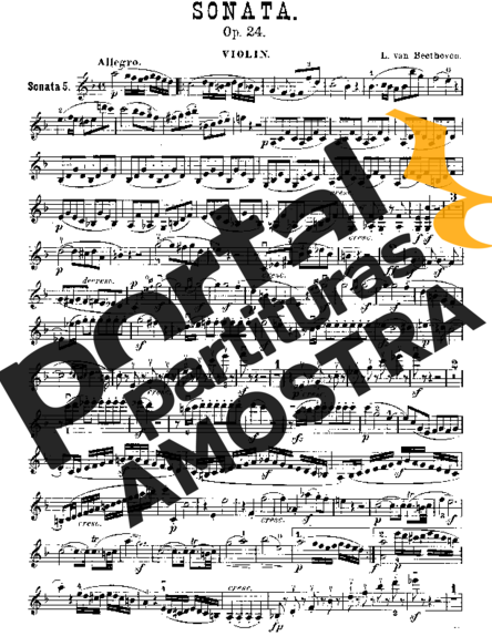 Beethoven  partitura para Violino