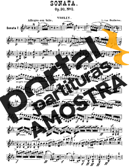 Beethoven  partitura para Violino