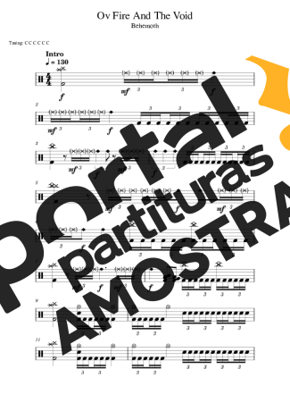 Behemoth Ov Fire And The Void partitura para Bateria