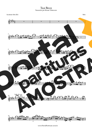 Belo  partitura para Saxofone Alto (Eb)