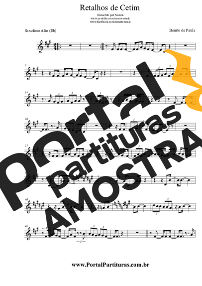 Benito di Paula  partitura para Saxofone Alto (Eb)