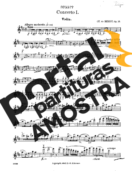 Bériot  partitura para Violino