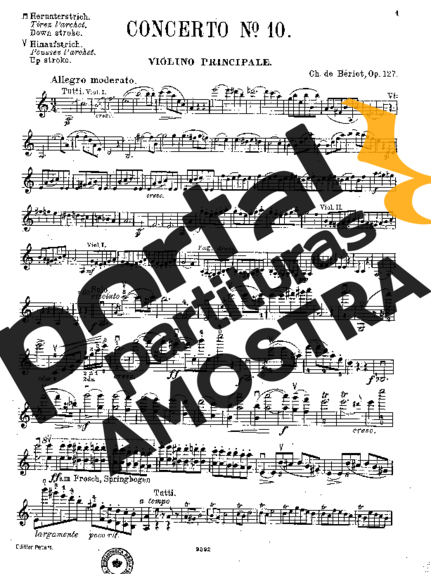 Bériot  partitura para Violino