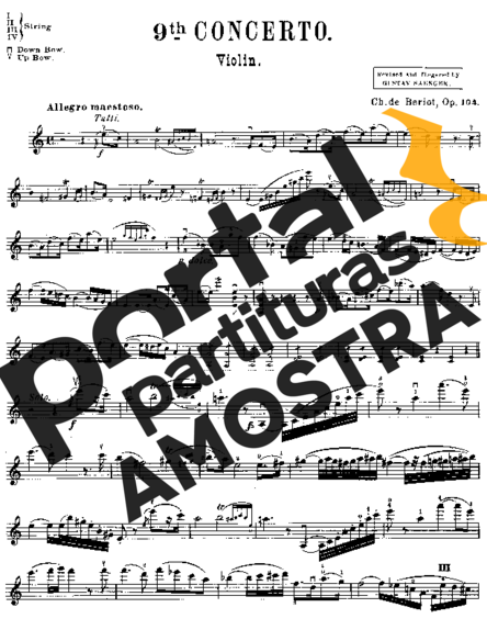 Bériot Violin Concerto No. 9 partitura para Violino