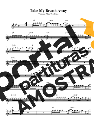 Berlin Take My Breath Away (Tema Do Filme Top Gun) partitura para Clarinete (Bb)