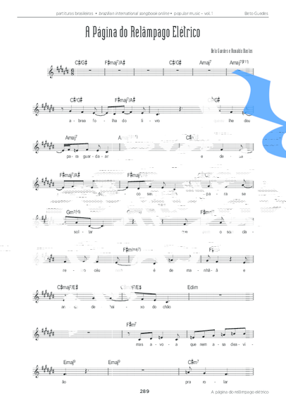Beto Guedes A Página do Relâmpago Elétrico partitura para Teclado