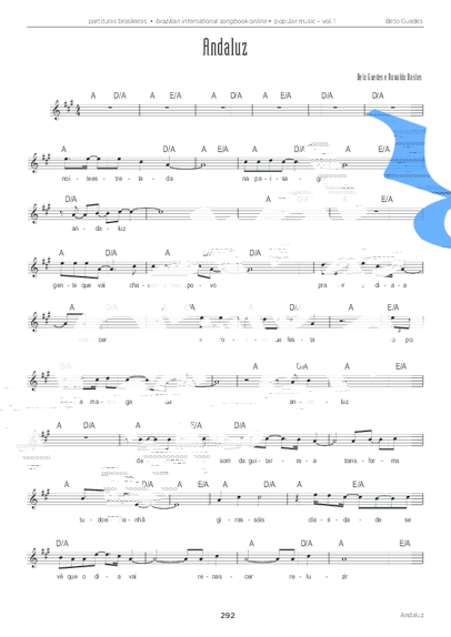 Beto Guedes Andaluz partitura para Teclado