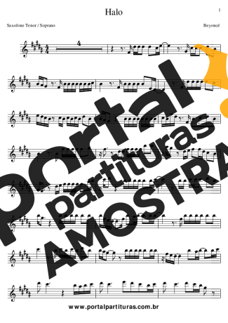 Beyoncé Halo partitura para Clarinete (Bb)