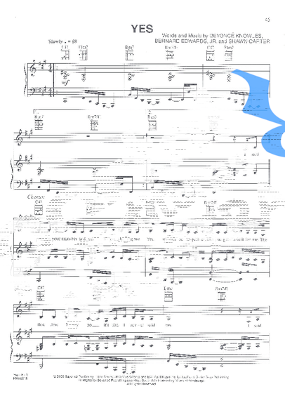 Beyoncé  partitura para Piano