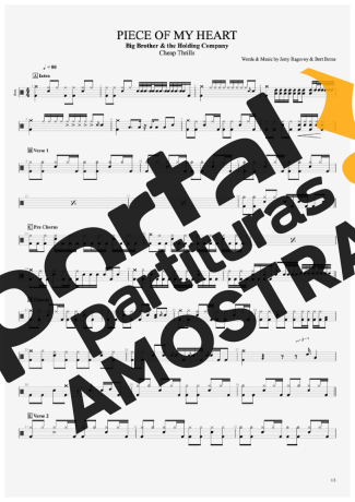 Big Brother and the Holding Company  partitura para Bateria