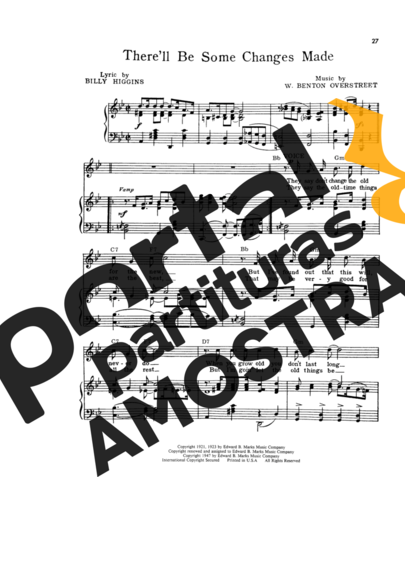 Billie Holiday Therell Be Some Changes Made partitura para Piano