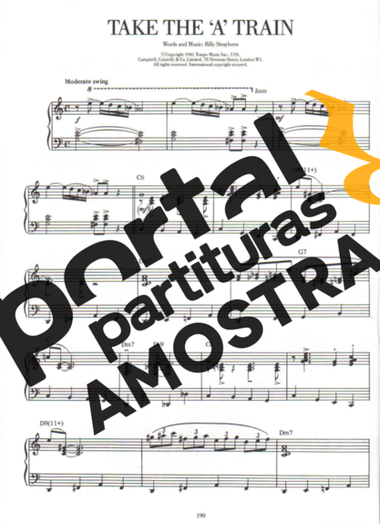 Billy Strayhorn Take The A Train partitura para Piano