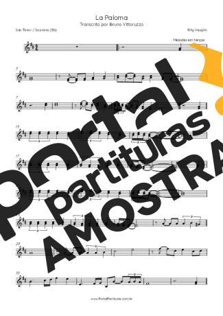 Billy Vaughn  partitura para Saxofone Tenor Soprano (Bb)