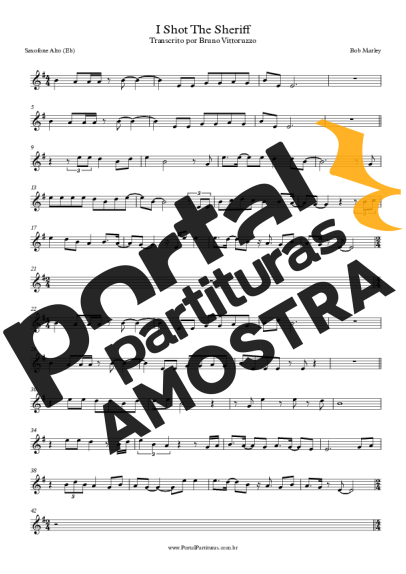 Bob Marley  partitura para Saxofone Alto (Eb)