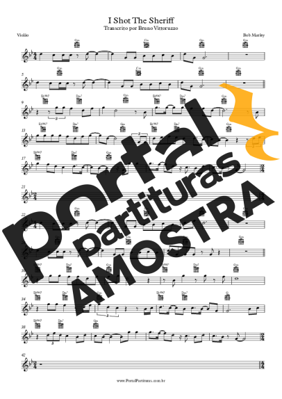 Bob Marley  partitura para Violão