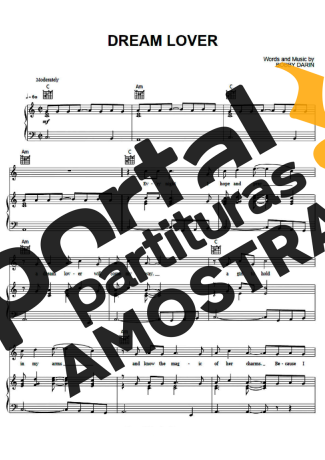 Bobby Darin Dream Lover partitura para Piano