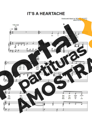 Bonnie Tyler Its A Heartache partitura para Piano