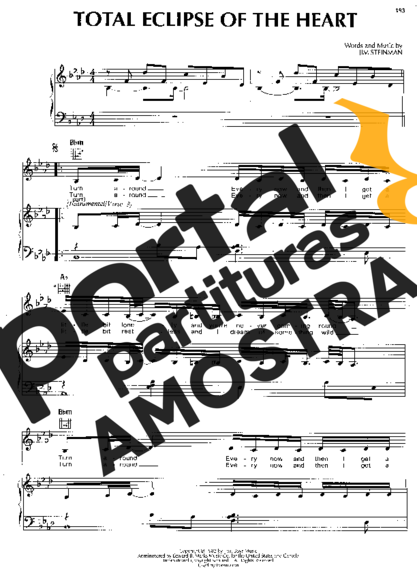 Bonnie Tyler Total Eclipse Of The Heart partitura para Piano