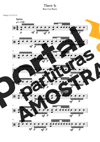 Box Car Racer There Is partitura para Bateria