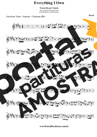Bread Everything I Know partitura para Clarinete (Bb)