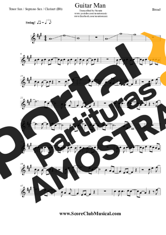 Bread  partitura para Clarinete (Bb)