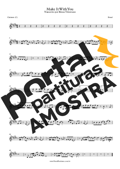 Bread  partitura para Clarinete (C)