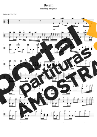 Breaking Benjamin  partitura para Bateria