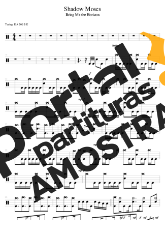 Bring Me The Horizon  partitura para Bateria